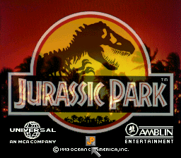 Jurassic Park (Europe) Title Screen